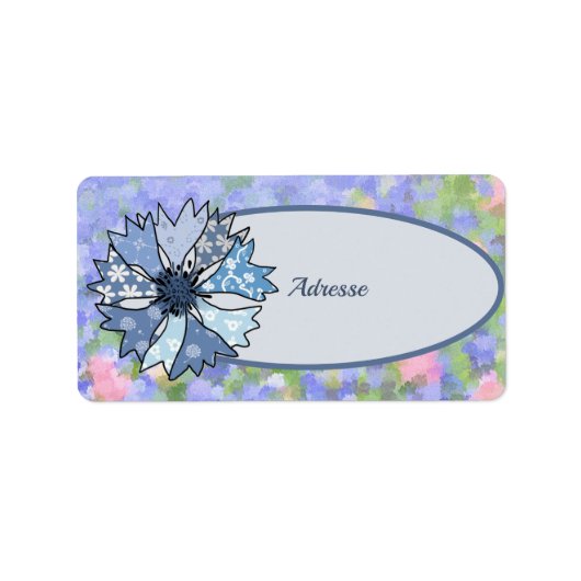 Kornblume Adressaufkleber Etiket (Voorkant)
