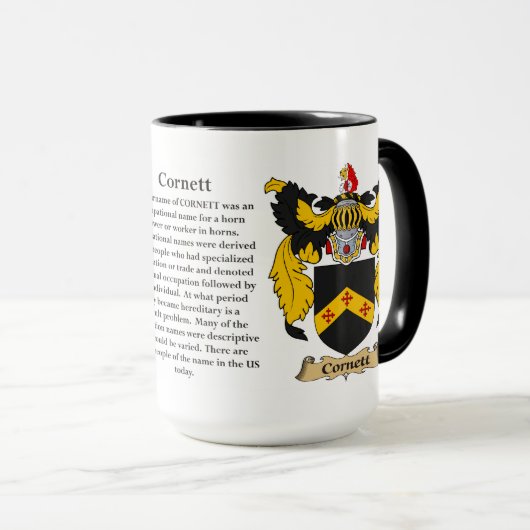 Kornett - gezinskabel van wapens mok (Voorkant rechts)