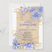 Kornflower Blue Wildflower Floral Gradual Party Kaart (Voorkant)