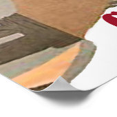 Kornwall, haven en huizen op de heuvel,  poster (Hoek)