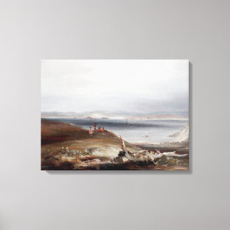 Kororareka in de Bay of Islands, beroemd schilderi Canvas Afdruk