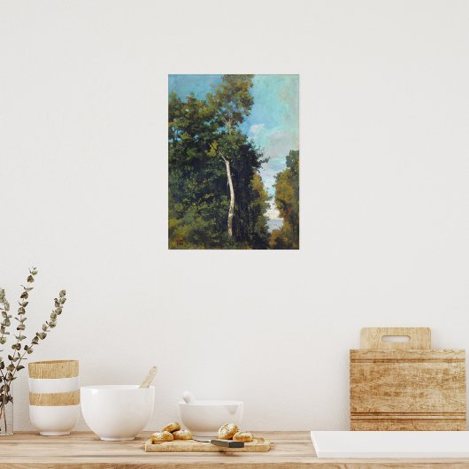 Korot - bos aan de graafkust in Honfleur Poster (Keuken)