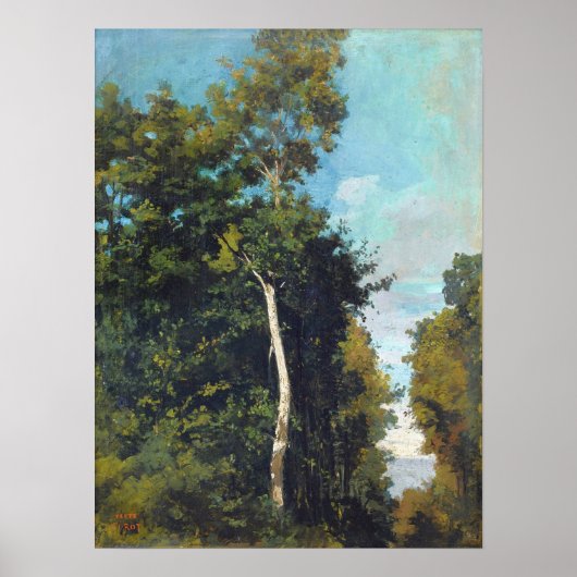 Korot - bos aan de graafkust in Honfleur Poster (Voorkant)