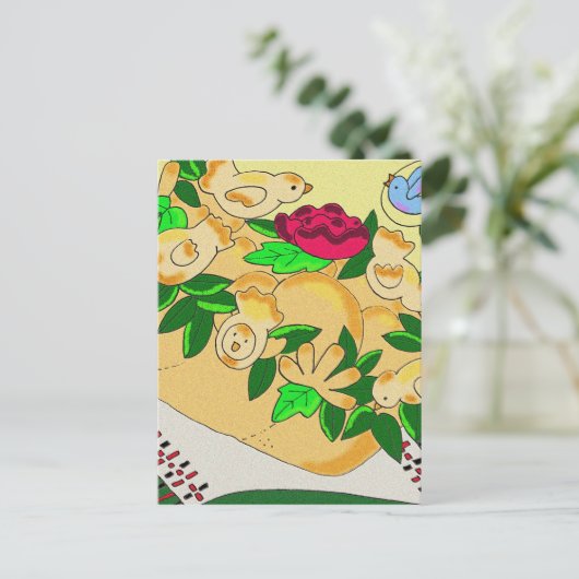 Korovai voor Oekraïense bruiloft Briefkaart (Staand voorkant)