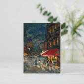 Korovin - Corner Cafe at Night, Paris omgeven Briefkaart (Staand voorkant)