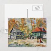 Korovin - herfst in een Russisch dorp Briefkaart (Voorkant / Achterkant)