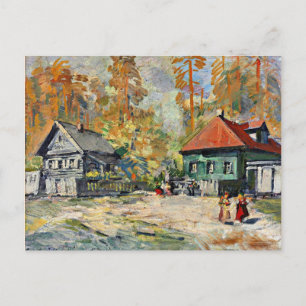Korovin - herfst in een Russisch dorp Briefkaart