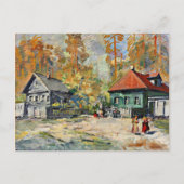 Korovin - Herfst in een Russisch dorp Briefkaart (Voorkant)