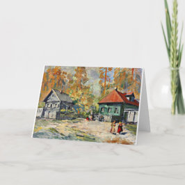 Korovin - Herfst in een Russisch dorp Kaart