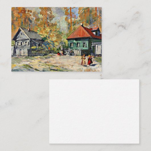 Korovin - herfst in een Russisch dorp Notitiekaartje (Voorkant / Achterkant)