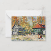 Korovin - herfst in een Russisch dorp Notitiekaartje (Voorkant)