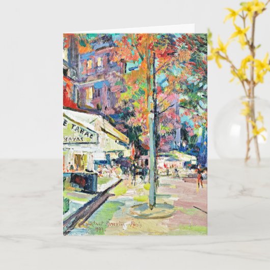 Korovin - Parisian Street Scene Kaart (Gele Bloem)