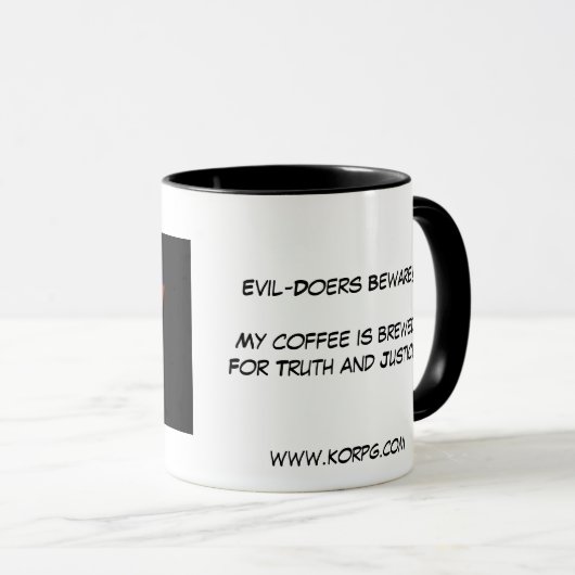 KORPG Evil-Doers Beware koffiemok Mok (Voorkant rechts)