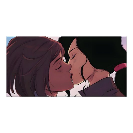 Korrasami Kiss | Korra en Asami Sato | Perfect Poster (Voorkant)