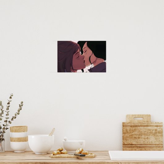 Korrasami Kiss | Korra en Asami Sato | Poster (Keuken)