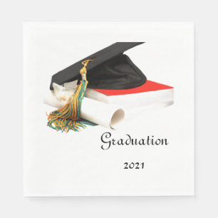 Korrelhoed met diploma Papier Napkin Servet