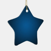 Korrelig Blauw-Zwart Vignet Keramisch Ornament (Rechts)