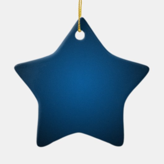 Korrelig Blauw-Zwart Vignet Keramisch Ornament (Voorkant)