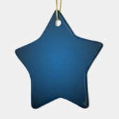 Korrelig Blauw-Zwart Vignet Keramisch Ornament (Links)