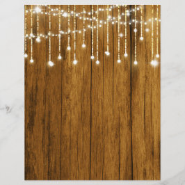 Korrelig hout en Herfst String Lights Scrapbook Pa
