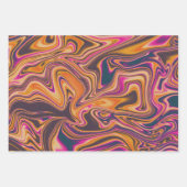 Korrelig kleurrijk vloeibaar marmer inpakpapier vel (Voorkant 2)