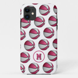 korrelig roze witte basketballen, monogrammen Case-Mate iPhone case