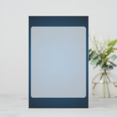 Korrelige Blauwe-Zwarte Vignette Briefpapier (Staand voorkant)