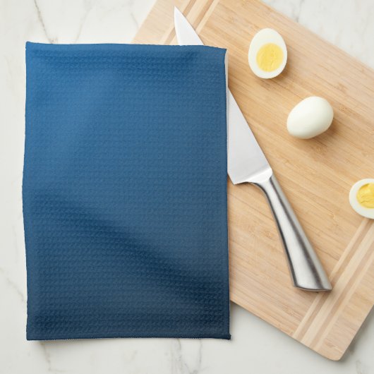 Korrelige blauwzwarte vignette theedoek (Quarter Fold)