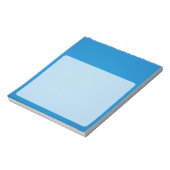 Korrelige helderblauwe achtergrond notitieblok (Linkerzijde)