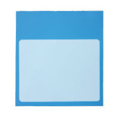 Korrelige helderblauwe achtergrond notitieblok (Voorkant)