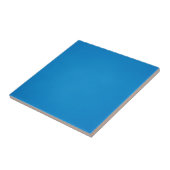 Korrelige helderblauwe achtergrond tegeltje (Zijkant)
