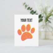  korrelige hondenvoetafdruk briefkaart (Staand voorkant)