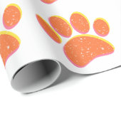  korrelige hondenvoetafdruk cadeaupapier (Rol Hoek)