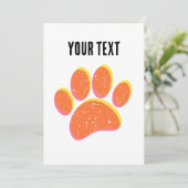  korrelige hondenvoetafdruk kaart (Staand voorkant)