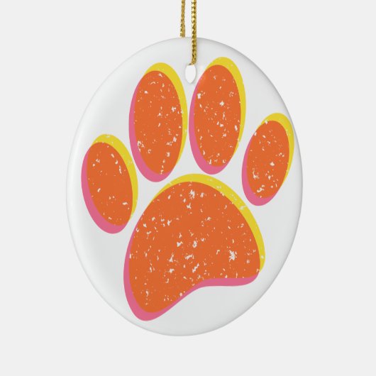  korrelige hondenvoetafdruk keramisch ornament (Rechts)