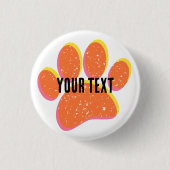  korrelige hondenvoetafdruk ronde button 3,2 cm (Voorkant)