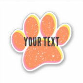 korrelige hondenvoetafdruk sticker (Voorkant)