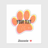  korrelige hondenvoetafdruk sticker (Vel)