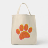 korrelige hondenvoetafdruk tote bag (Achterkant)
