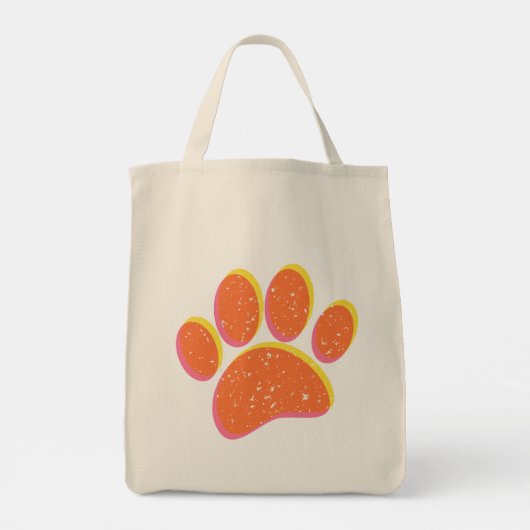  korrelige hondenvoetafdruk tote bag (Achterkant)