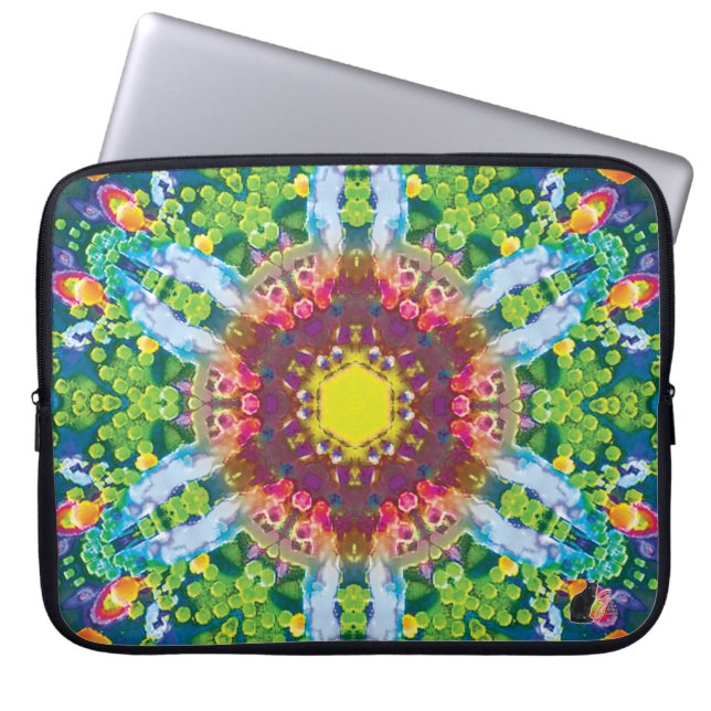Korrelige Kaleidoscoop laptophoes Laptop Sleeve (Voorkant)