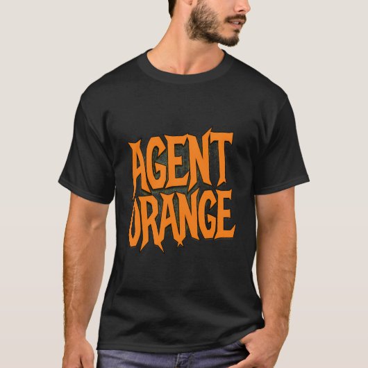 Korrelige oranje tekstverklaring t-shirt (Voorkant)
