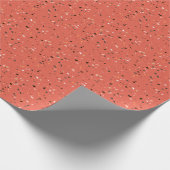 Korrelige rode terrazzotextuur naadloos patroon cadeaupapier (Hoek)