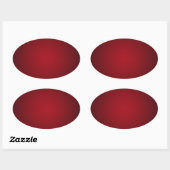 Korrelige rood-zwarte vignette ovale sticker (Vel)