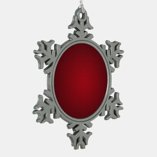 Korrelige rood-zwarte vignette tin sneeuwvlok ornament (Links)