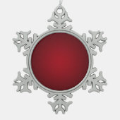 Korrelige rood-zwarte vignette tin sneeuwvlok ornament (Voorkant)