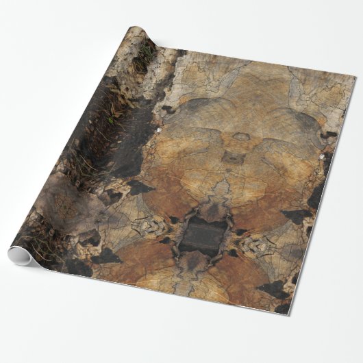 Korrelpapier voor houten-rasters cadeaupapier (Uitgerold)