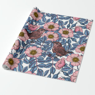 Korrels in de rozen cadeaupapier