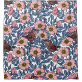 Korrels in de rozen douchegordijn (Voorkant)