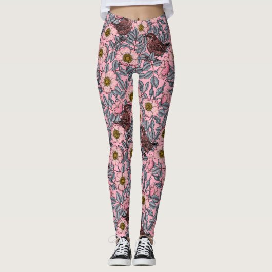 Korrels in de rozen leggings (Voorkant)